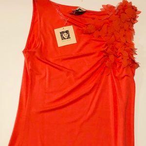 Anne Klein tank top beautiful orange Size M NWT!